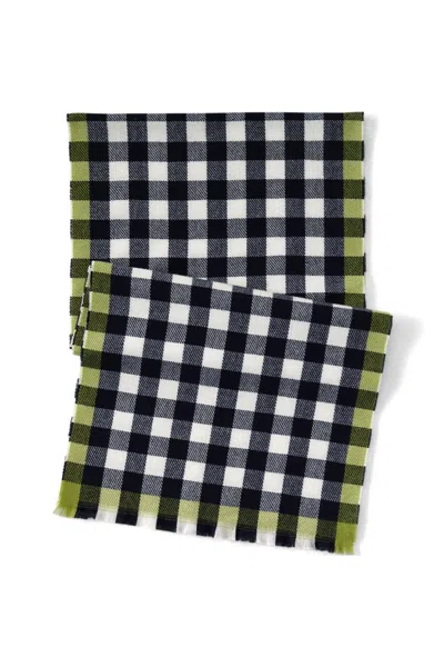 Lands' End Cashtouch Pattern Winter Scarf In Blue