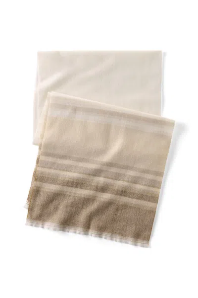 Lands' End Cashtouch Pattern Winter Scarf In Neutral