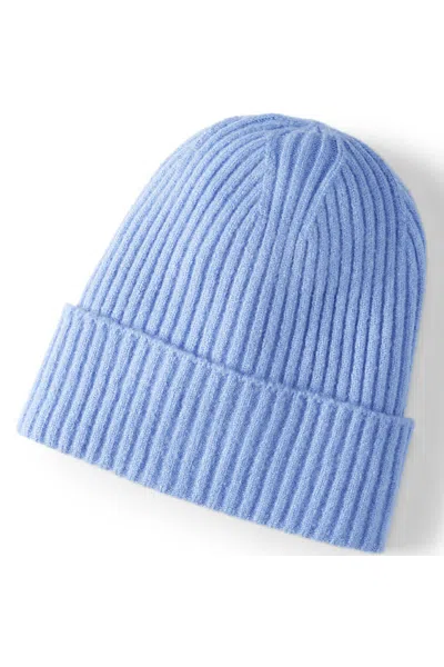 Lands' End Cashtouch Slouchy Winter Beanie In Blue