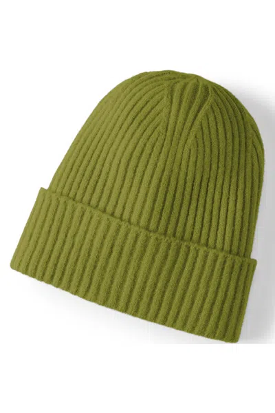 Lands' End Cashtouch Slouchy Winter Beanie In Green