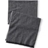 Lands' End Cashtouch Winter Scarf Pattern In Ivory/black Herringbone