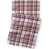Lands' End Cashtouch Winter Scarf Pattern In Ivory/rich Plum Plaid