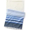 Lands' End Cashtouch Winter Scarf Pattern In Light Cornflower Ombre Stripe