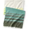 Lands' End Cashtouch Winter Scarf Pattern In Spruce Ombre Stripe