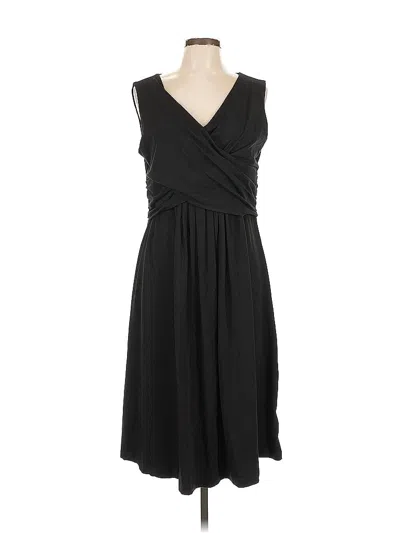 Pre-owned Lands' End Casual Dress In Black