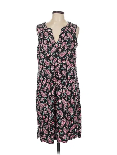 Pre-owned Lands' End Casual Dress In Black