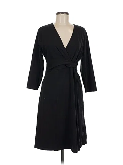 Pre-owned Lands' End Casual Dress In Black