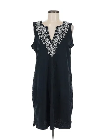 Pre-owned Lands' End Casual Dress In Black