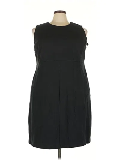 Pre-owned Lands' End Casual Dress In Black