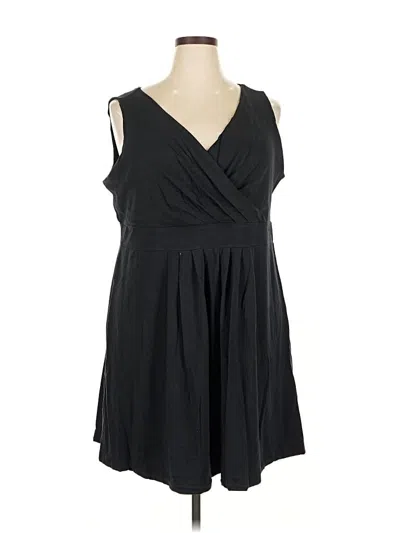 Pre-owned Lands' End Casual Dress In Black