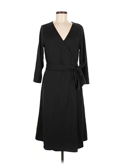 Pre-owned Lands' End Casual Dress In Black