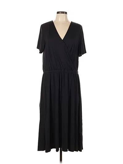 Pre-owned Lands' End Casual Dress In Black