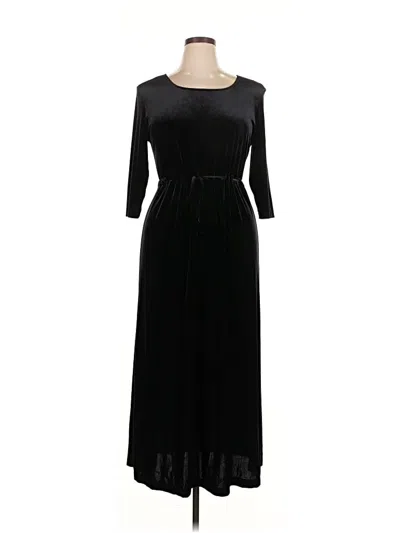 Pre-owned Lands' End Casual Dress In Black