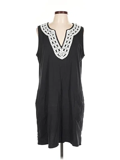 Pre-owned Lands' End Casual Dress In Black