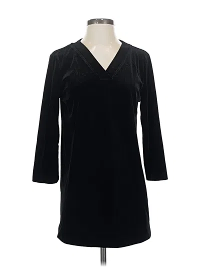 Pre-owned Lands' End Casual Dress In Black