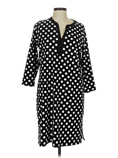 Pre-owned Lands' End Casual Dress In Black