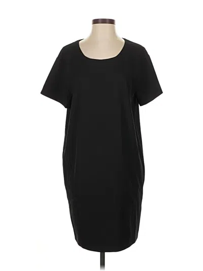 Pre-owned Lands' End Casual Dress In Black
