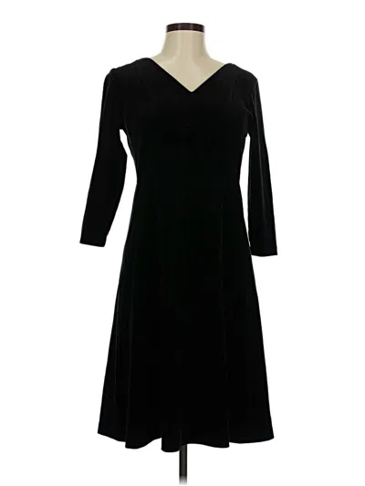 Pre-owned Lands' End Casual Dress In Black