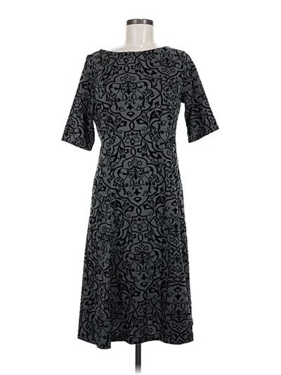 Pre-owned Lands' End Casual Dress In Black