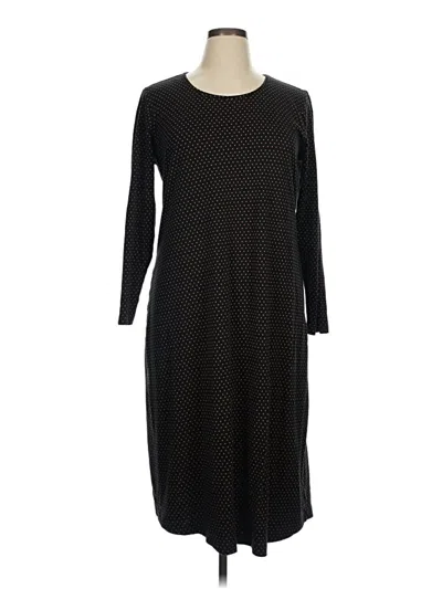 Pre-owned Lands' End Casual Dress In Black