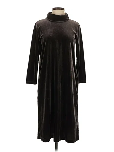 Pre-owned Lands' End Casual Dress In Black
