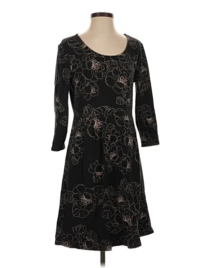 Pre-owned Lands' End Casual Dress In Black