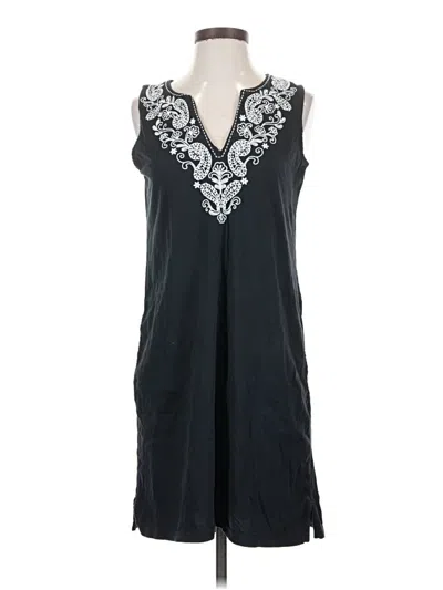 Pre-owned Lands' End Casual Dress In Black