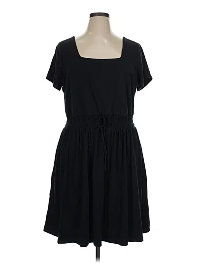 Pre-owned Lands' End Casual Dress In Black