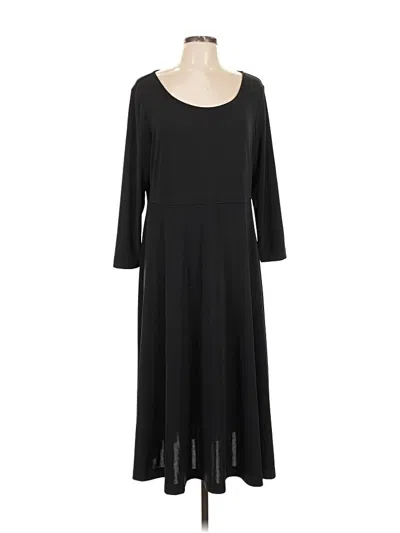 Pre-owned Lands' End Casual Dress In Black