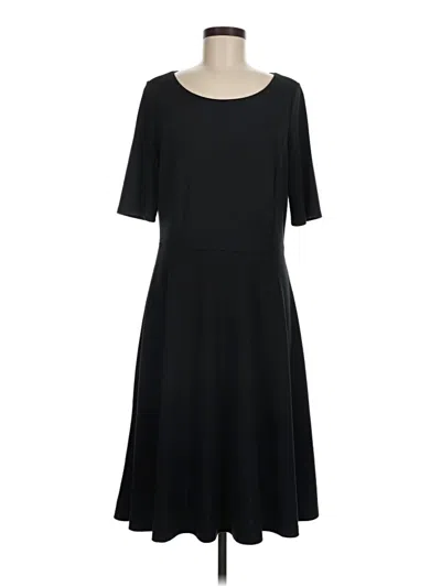 Pre-owned Lands' End Casual Dress In Black