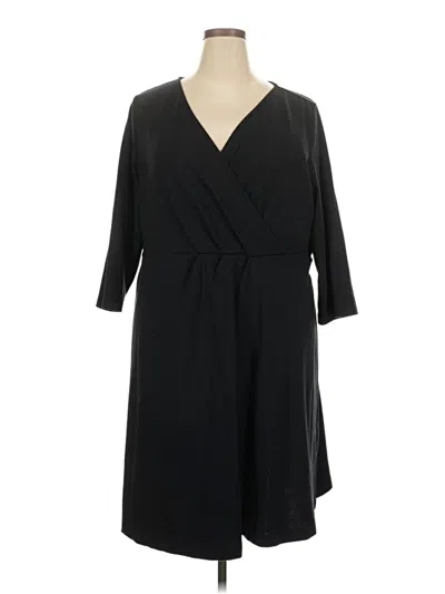 Pre-owned Lands' End Casual Dress In Black