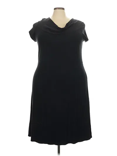 Pre-owned Lands' End Casual Dress In Black