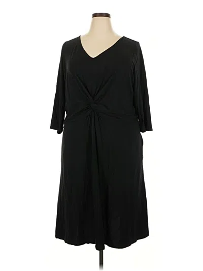 Pre-owned Lands' End Casual Dress In Black