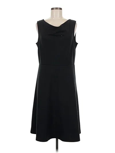 Pre-owned Lands' End Casual Dress In Black