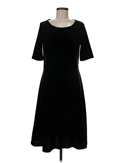 Pre-owned Lands' End Casual Dress In Black