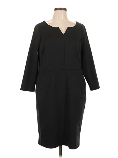 Pre-owned Lands' End Casual Dress In Black