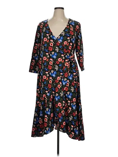 Pre-owned Lands' End Casual Dress In Black