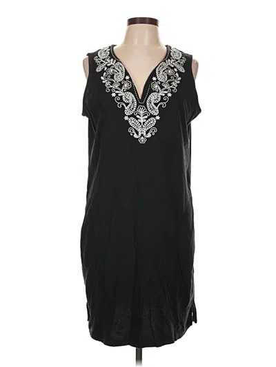 Pre-owned Lands' End Casual Dress In Black