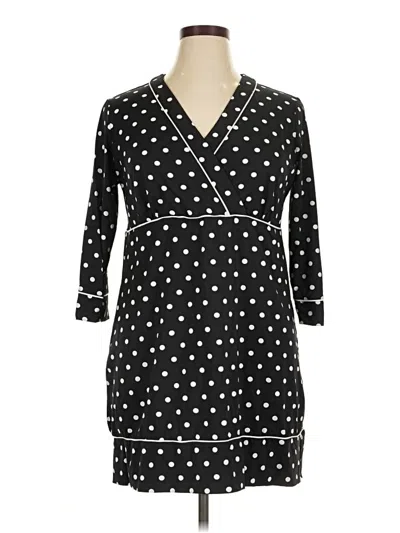 Pre-owned Lands' End Casual Dress In Black