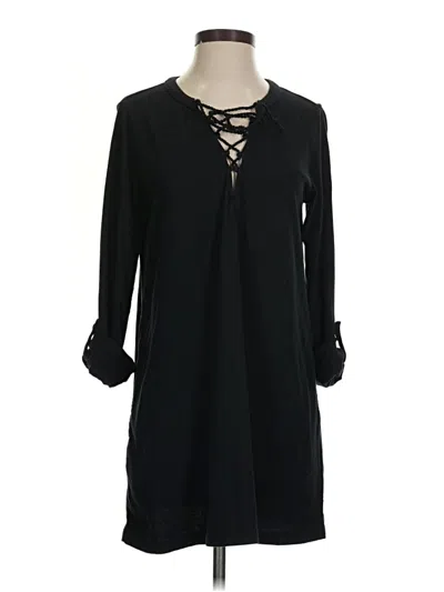 Pre-owned Lands' End Casual Dress In Black