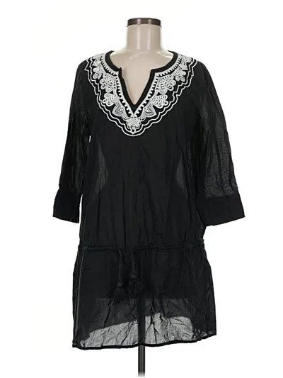 Pre-owned Lands' End Casual Dress In Black