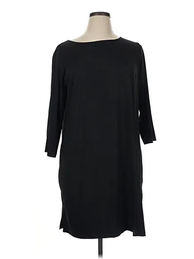 Pre-owned Lands' End Casual Dress In Black