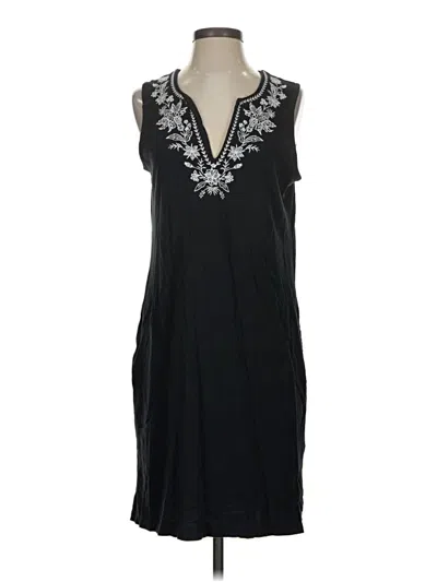 Pre-owned Lands' End Casual Dress In Black