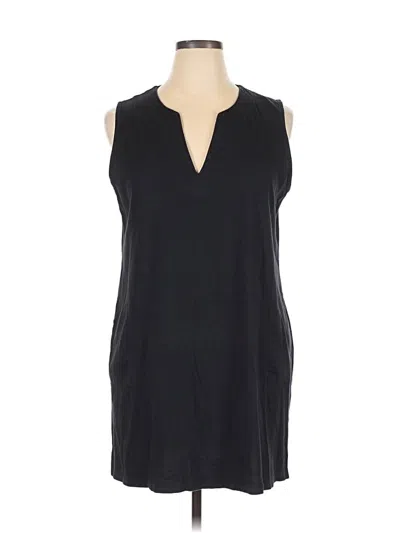 Pre-owned Lands' End Casual Dress In Black