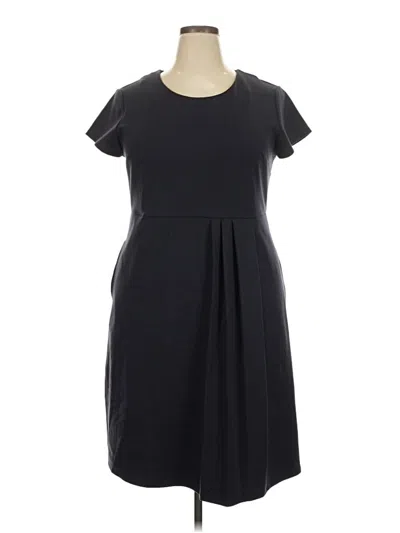 Pre-owned Lands' End Casual Dress In Black