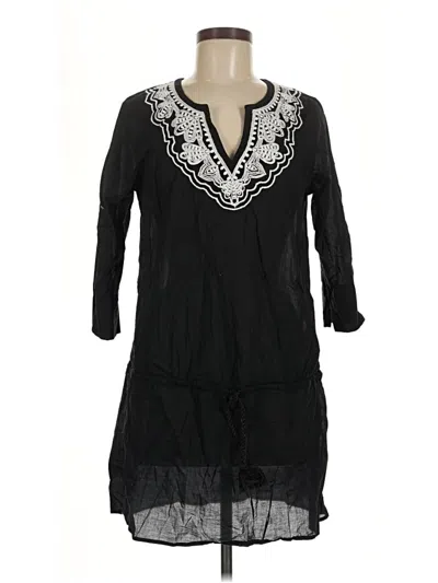 Pre-owned Lands' End Casual Dress In Black