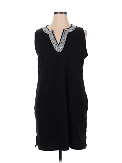 Pre-owned Lands' End Casual Dress In Black