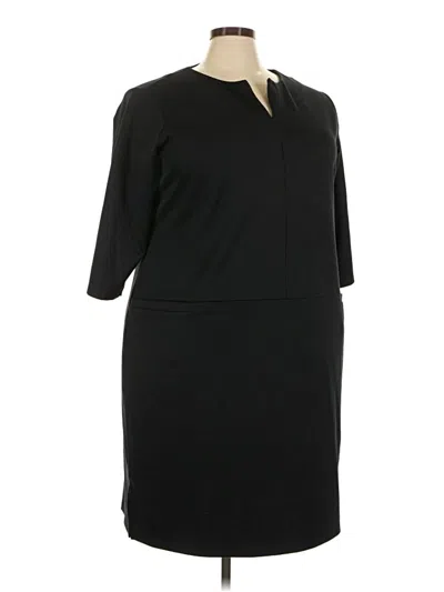 Pre-owned Lands' End Casual Dress In Black