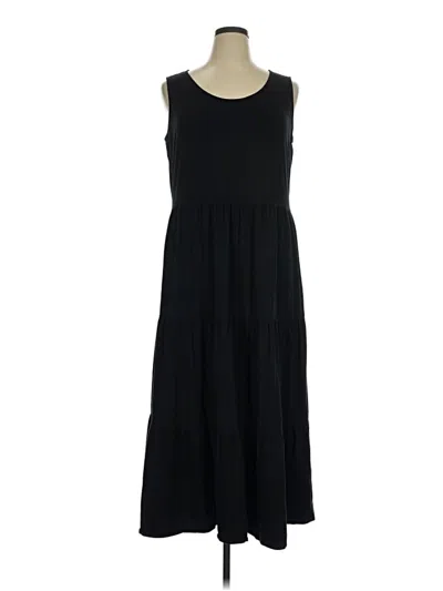 Pre-owned Lands' End Casual Dress In Black