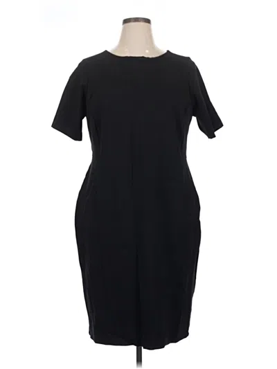 Pre-owned Lands' End Casual Dress In Black